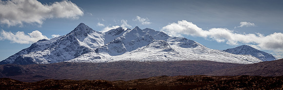 The Black Cuillin Hills from Portree-Sligachan raod